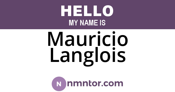 Mauricio Langlois