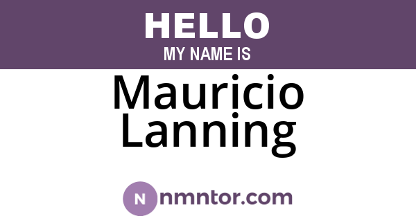 Mauricio Lanning
