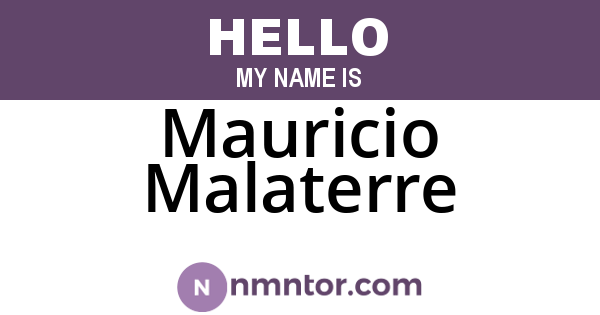 Mauricio Malaterre
