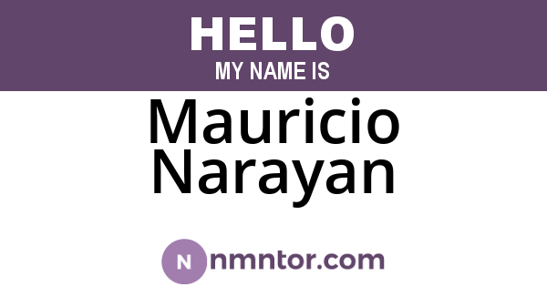 Mauricio Narayan