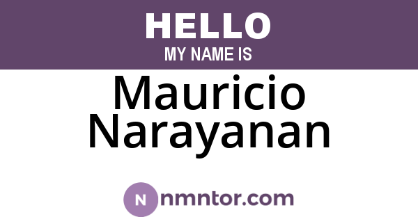 Mauricio Narayanan