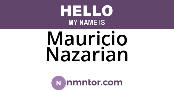 Mauricio Nazarian