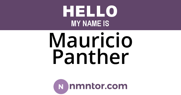 Mauricio Panther