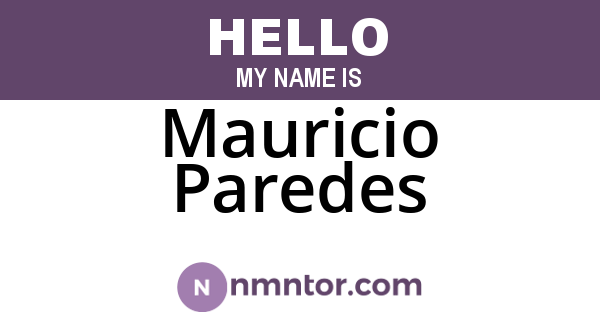 Mauricio Paredes