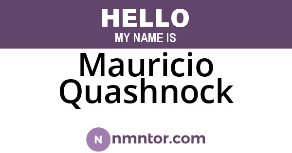 Mauricio Quashnock