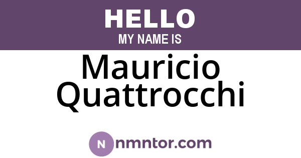 Mauricio Quattrocchi