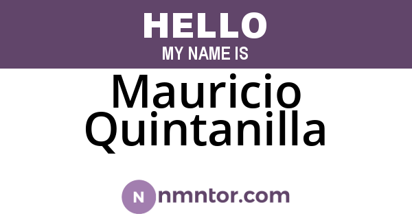 Mauricio Quintanilla
