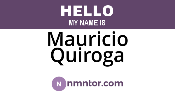 Mauricio Quiroga