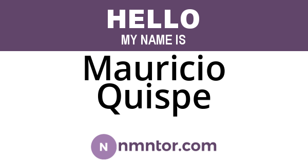 Mauricio Quispe