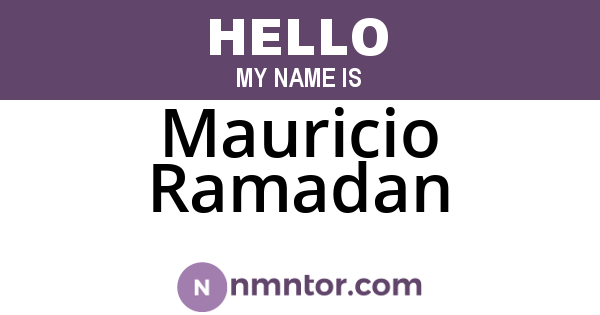 Mauricio Ramadan