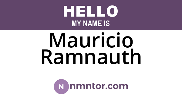Mauricio Ramnauth