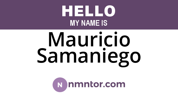 Mauricio Samaniego