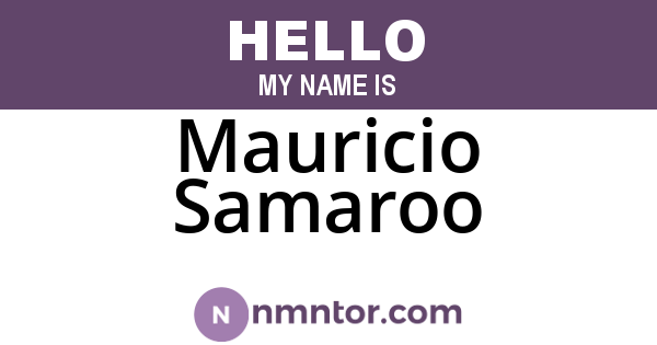 Mauricio Samaroo
