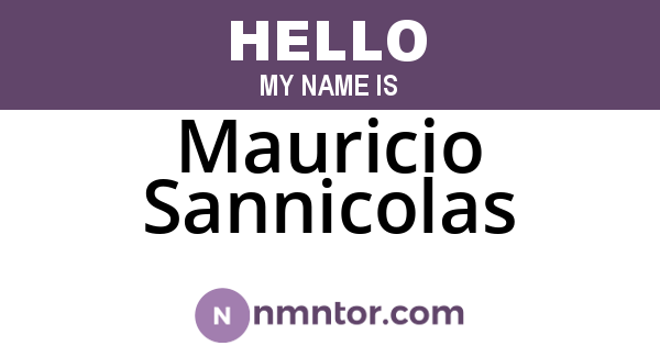 Mauricio Sannicolas