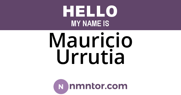 Mauricio Urrutia