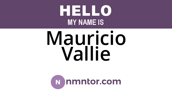 Mauricio Vallie