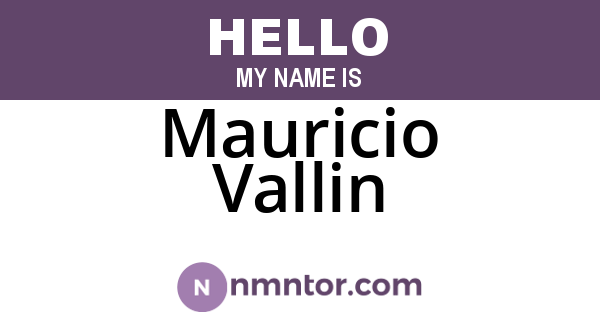 Mauricio Vallin