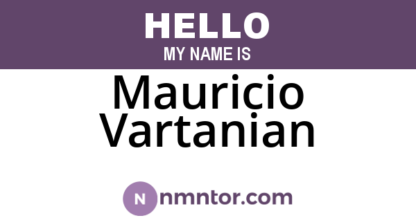 Mauricio Vartanian