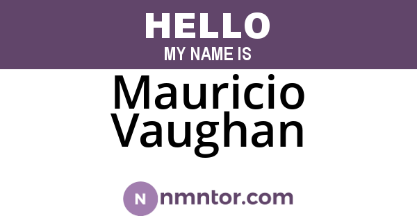 Mauricio Vaughan