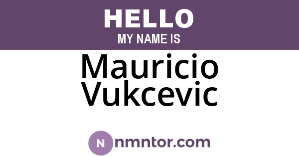 Mauricio Vukcevic
