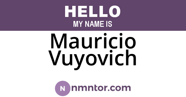 Mauricio Vuyovich