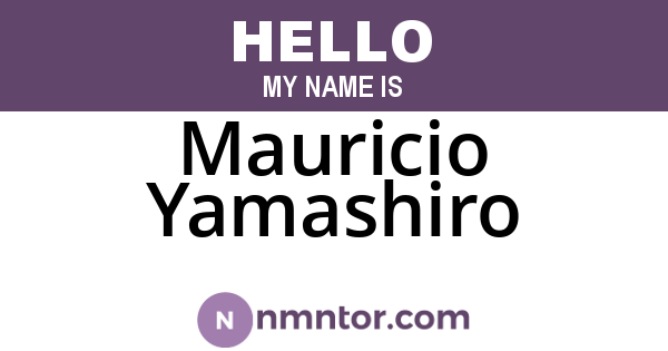 Mauricio Yamashiro