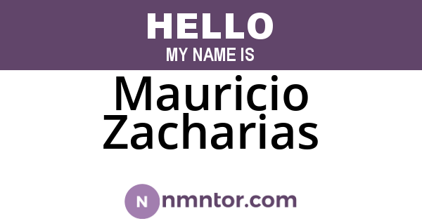 Mauricio Zacharias