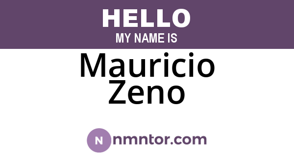 Mauricio Zeno