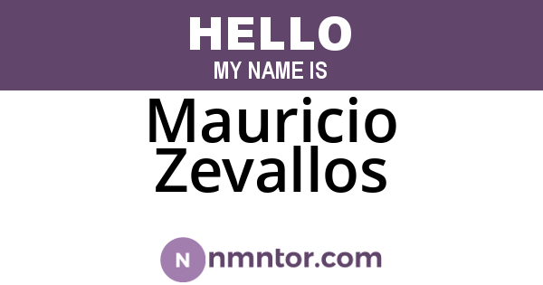 Mauricio Zevallos
