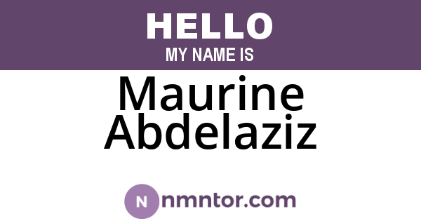 Maurine Abdelaziz