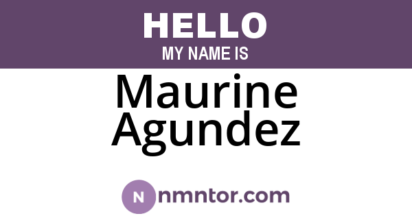 Maurine Agundez