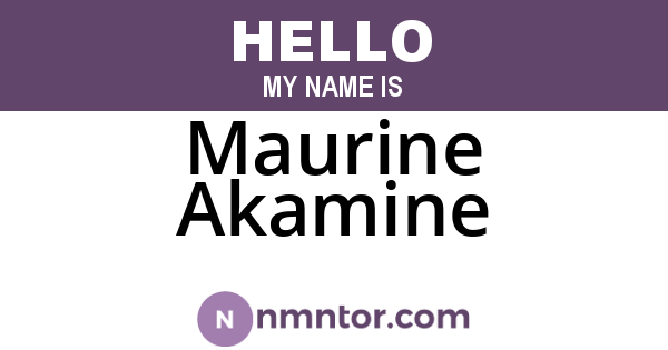 Maurine Akamine