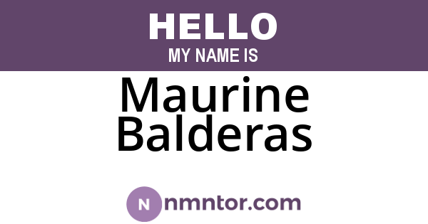 Maurine Balderas