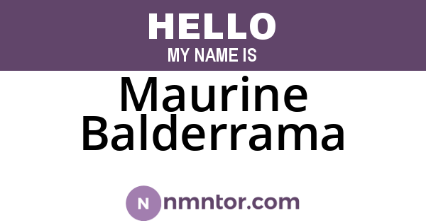 Maurine Balderrama