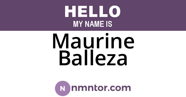 Maurine Balleza