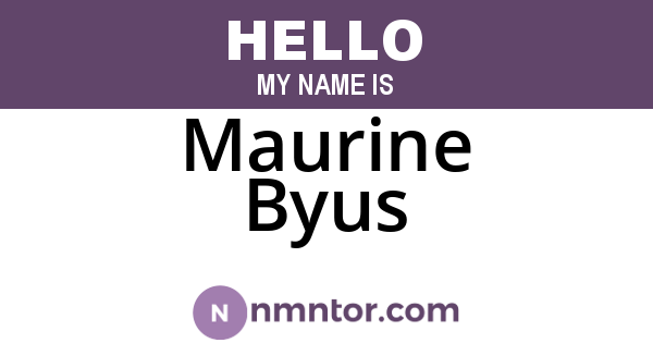 Maurine Byus