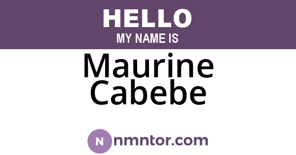 Maurine Cabebe