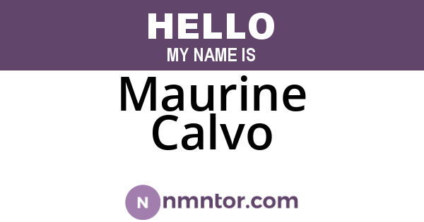 Maurine Calvo