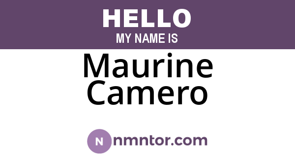 Maurine Camero