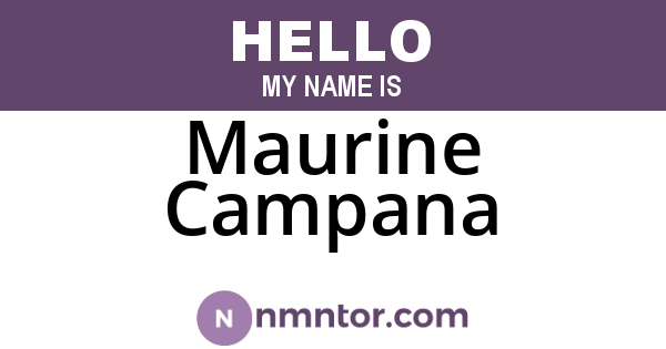 Maurine Campana