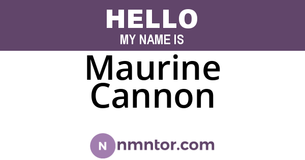 Maurine Cannon