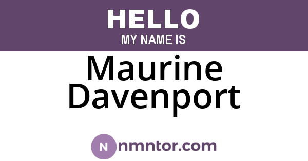 Maurine Davenport
