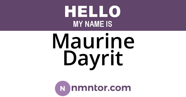 Maurine Dayrit