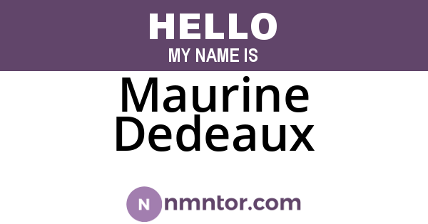 Maurine Dedeaux