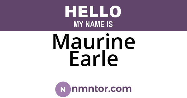 Maurine Earle