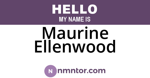 Maurine Ellenwood