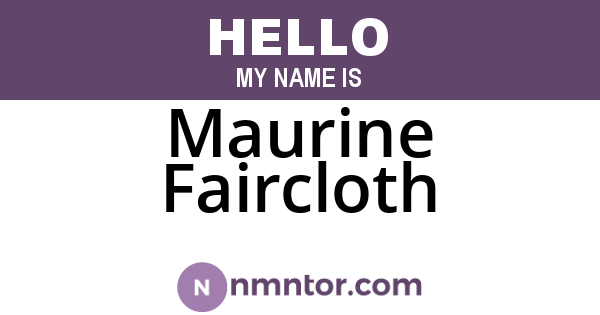 Maurine Faircloth