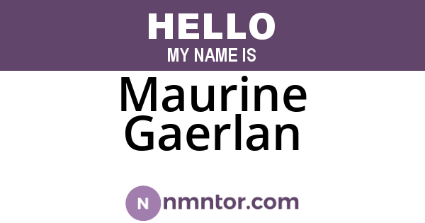 Maurine Gaerlan