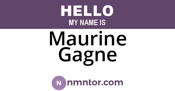 Maurine Gagne