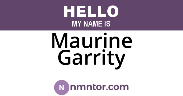 Maurine Garrity